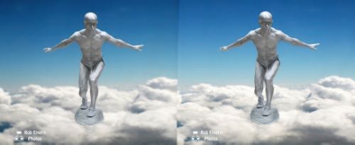 silver surfer in the clouds